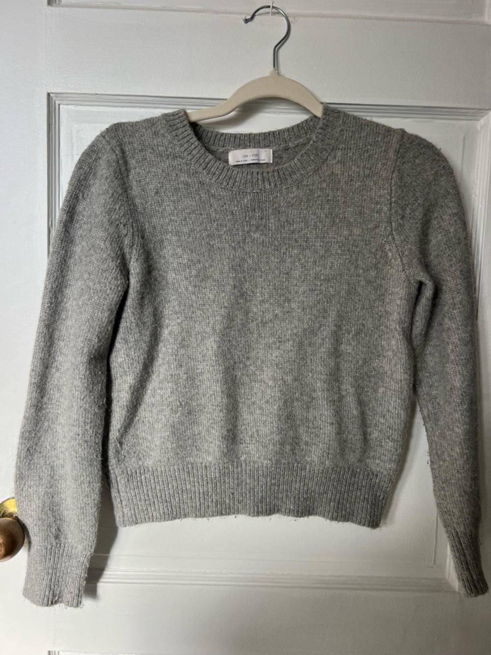 Oak + Fort Gray Crewneck Women's Sweater